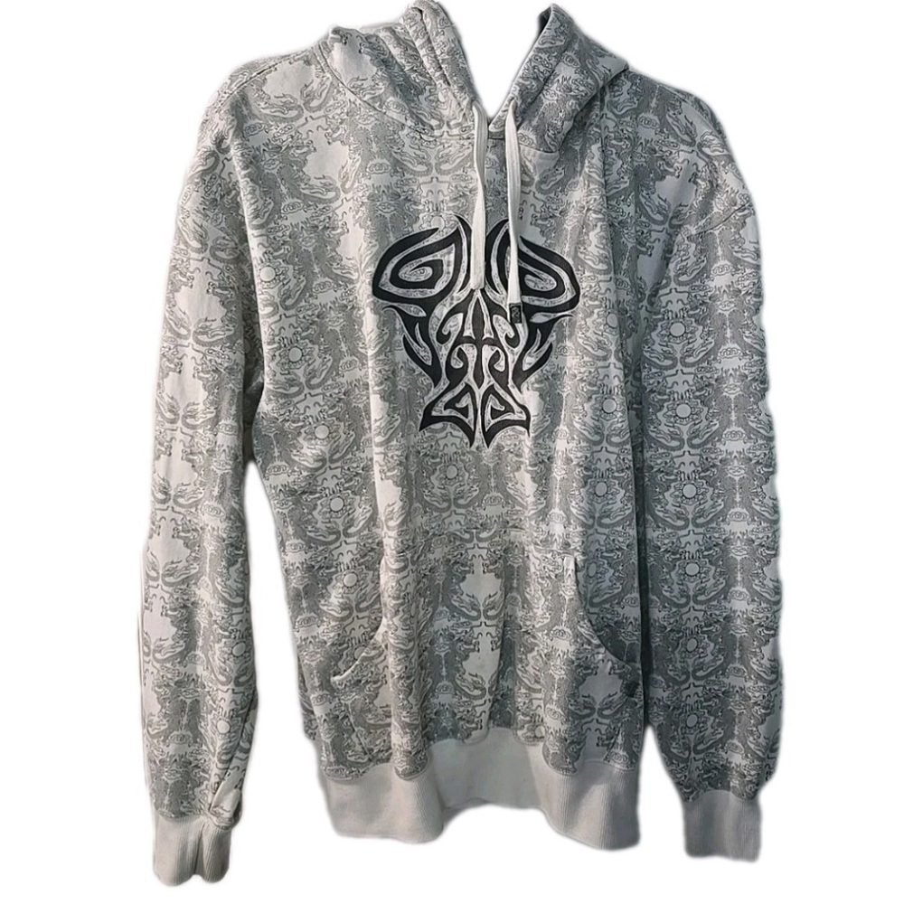 Vintage Y2K Sapphire Lounge Tribal Pullover Hoodie Size Large Rare Jnco‎ Skate